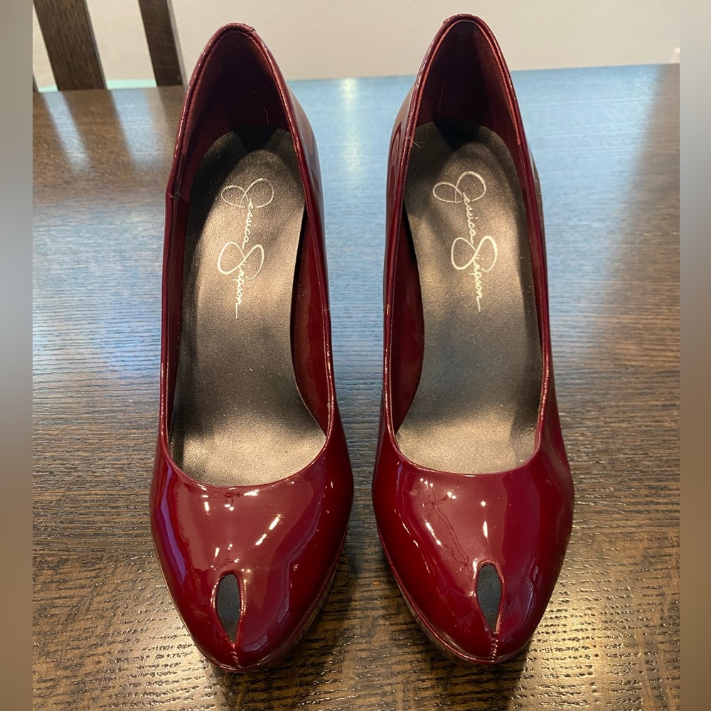 Jessica Simpson Brook Burgundy Patent Leather